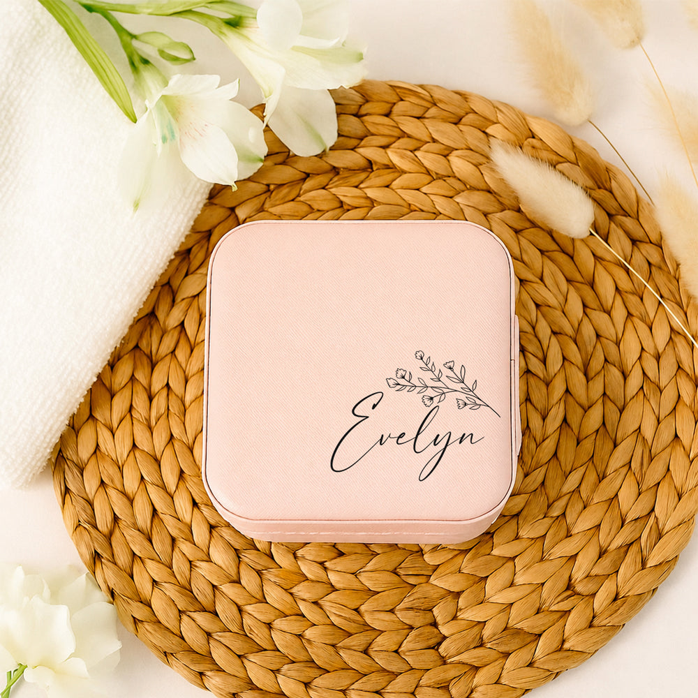 Custom Name Travel Jewelry Box, Gift For Mom, Gift For Bridal Party, Gift For Bridesmaid TH10 170497