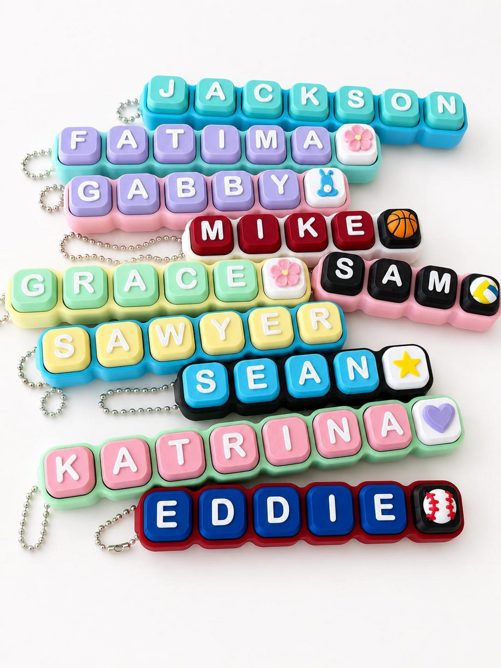 Personalized Custom Name Keycaps Clicker Keychain TH10 170485