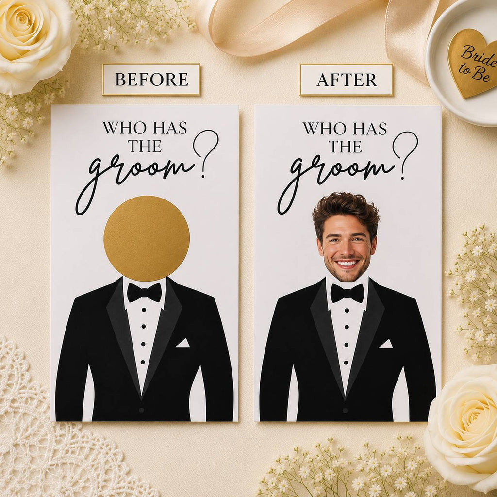 Personalized Who Has The Groom Scratch Off Game Card – Bridal Shower Scratch Off, Bachelorette Games, Groom Scratch Off, Wedding HO82 903100