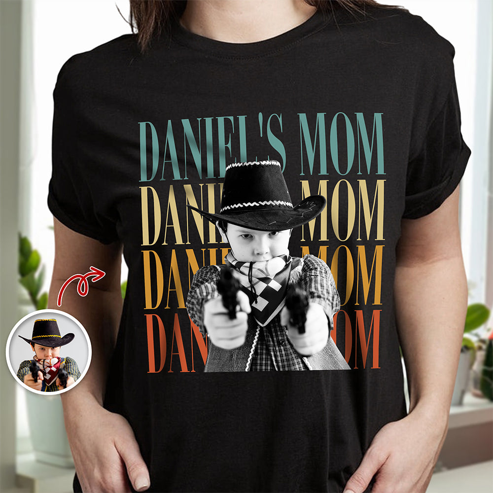 Personalized Vintage Photo Dad, Mom Family Dark Shirt HA75 921564