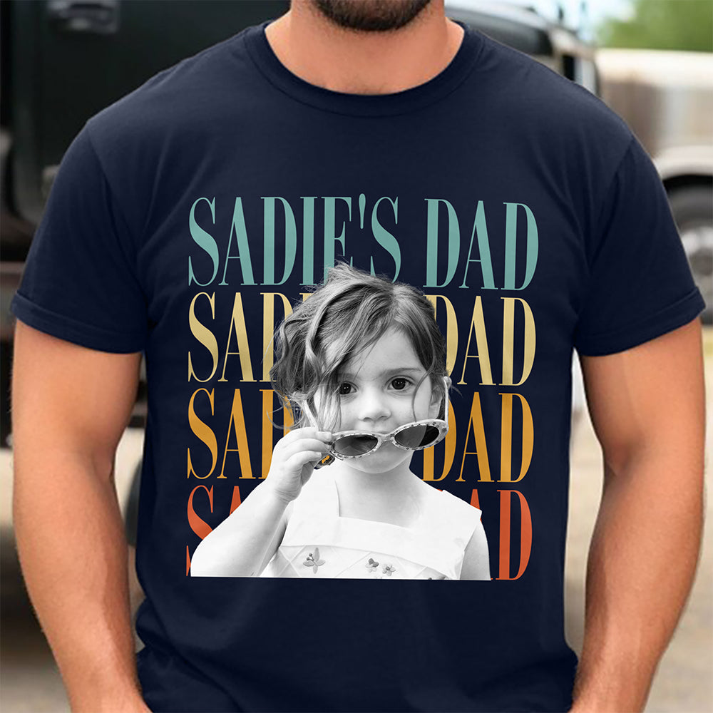 Personalized Vintage Photo Dad, Mom Family Dark Shirt HA75 921564