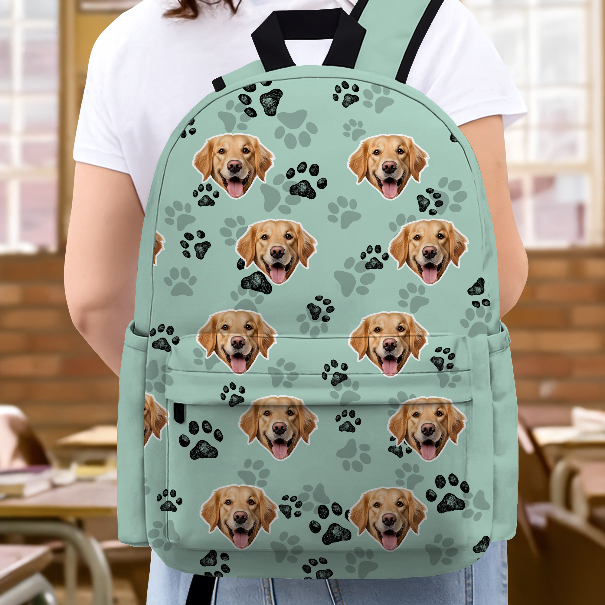 Personalized Pet Photo Kids Backpack Back to School Gift for Boys & Girls CH07 910852