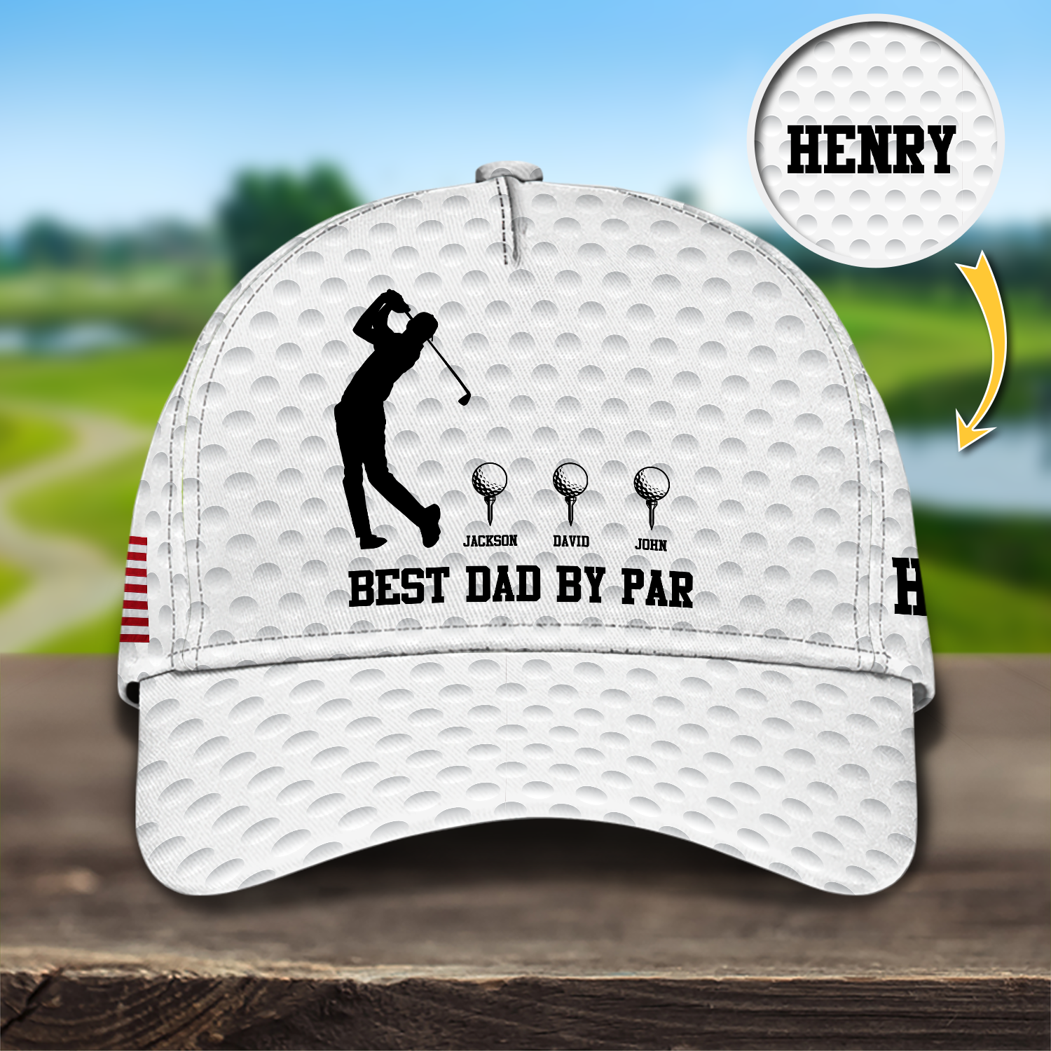 Personalized Best Dad By Par Golf AOP Classic Cap Father's Day Gift CH07 911450