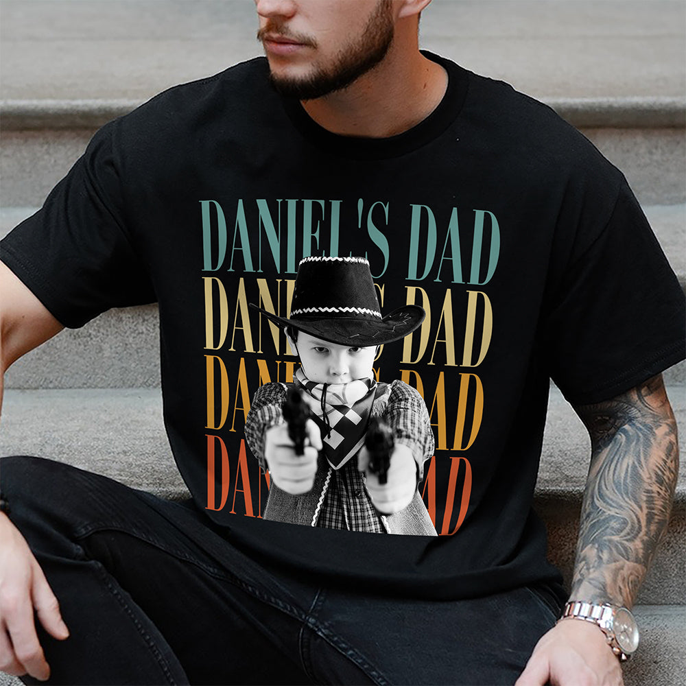 Personalized Vintage Photo Dad, Mom Family Dark Shirt HA75 921564