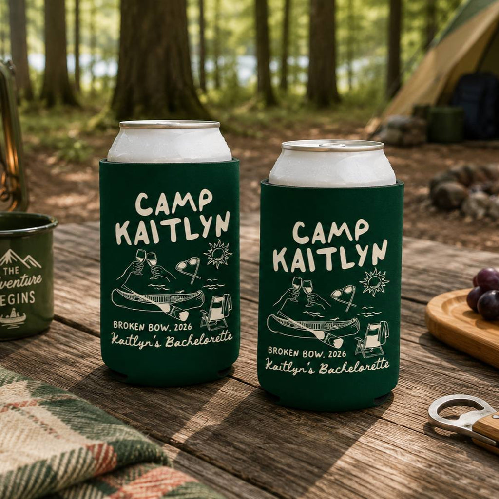 Personalized Lake Club Bachelorette Camp Can Cooler, Camping Bachelorette Party Favors HO82 903054